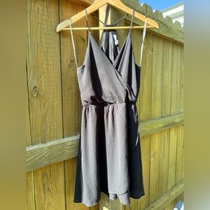 Lush Silver Halter Sundress Backless Cocktail